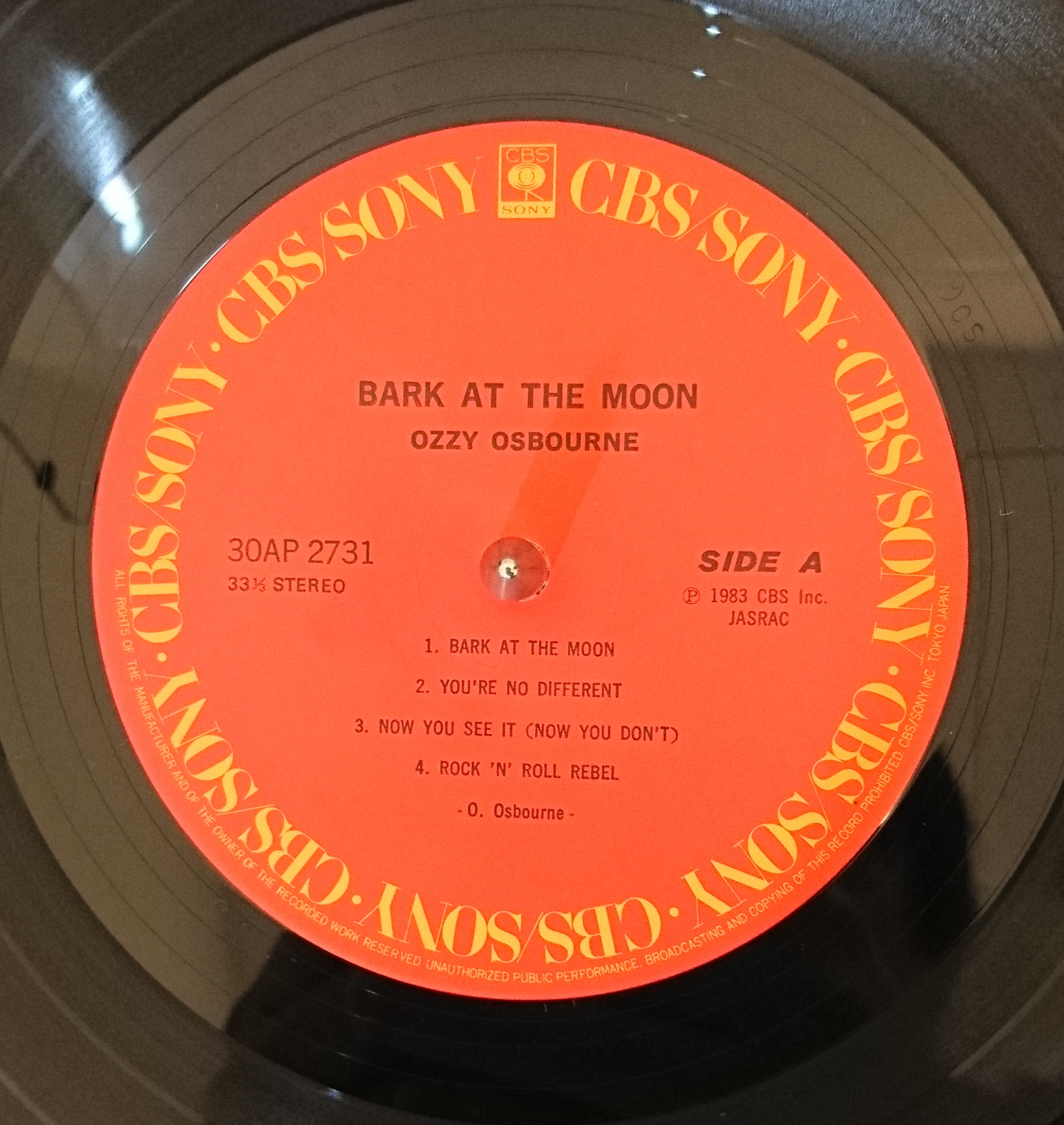 Ozzy Osbourne / Bark At The Moon （オジー・オズボーン／月に吠える